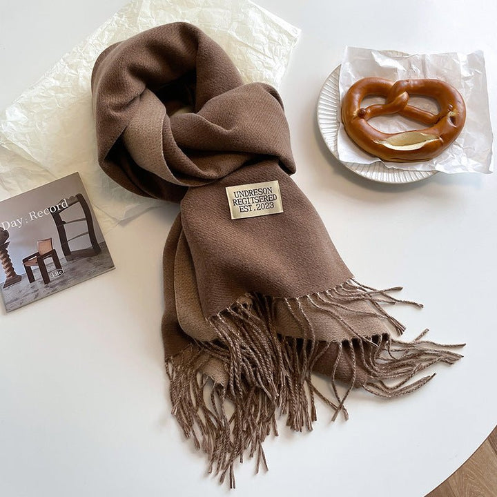 Double - Sided Cashmere Scarf - Zenoora