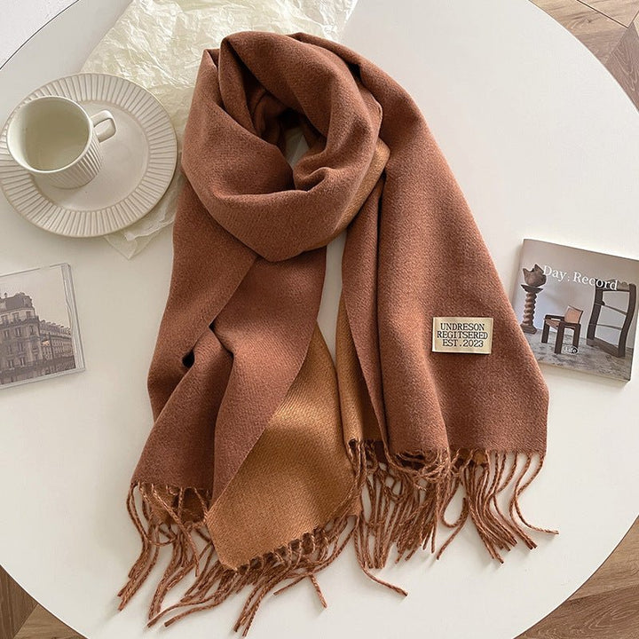 Double - Sided Cashmere Scarf - Zenoora