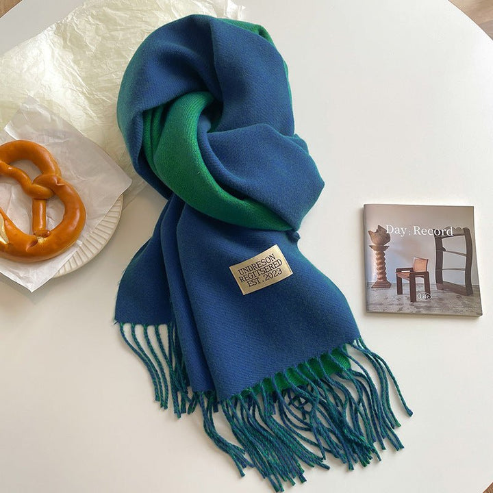 Double - Sided Cashmere Scarf - Zenoora