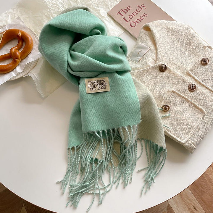 Double - Sided Cashmere Scarf - Zenoora