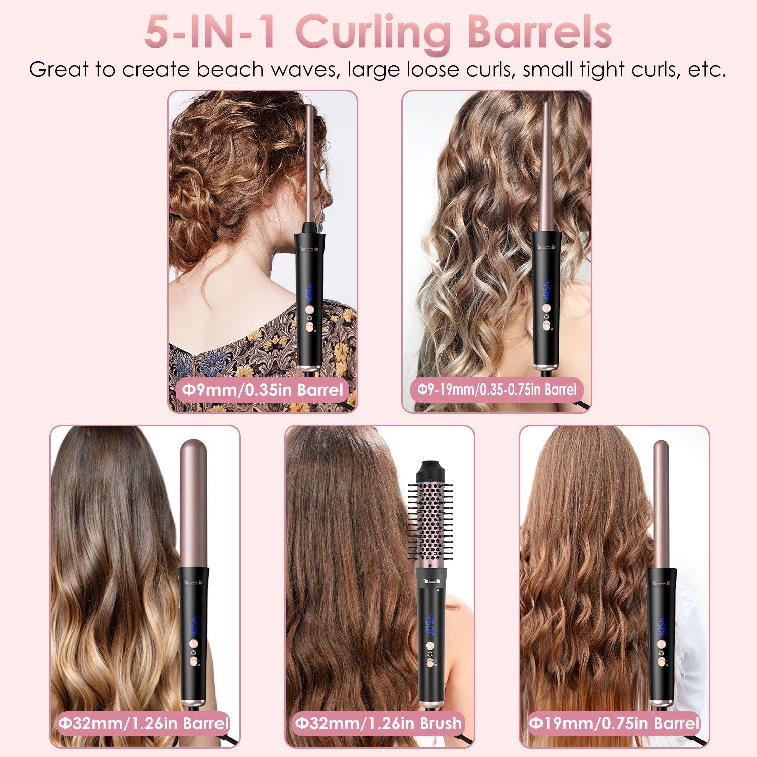 5-in-1 Curling Wand Set