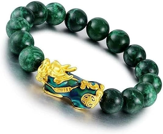 Lxalry Fortune Guard Green Stone Bracelet