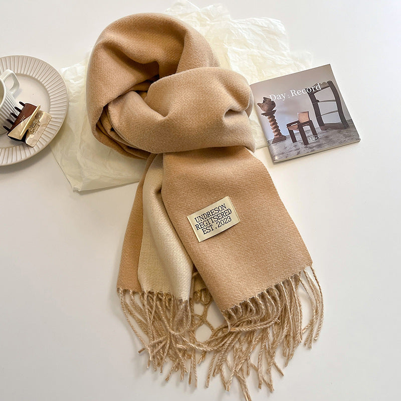Double-Sided Cashmere Scarf
