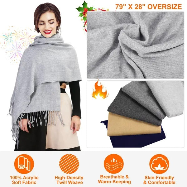 Oversized Cashmere Wool Shawl