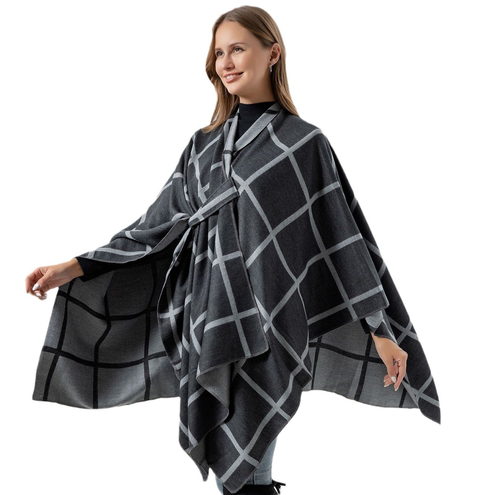 Gingham Check Warm Scarf - Zenoora