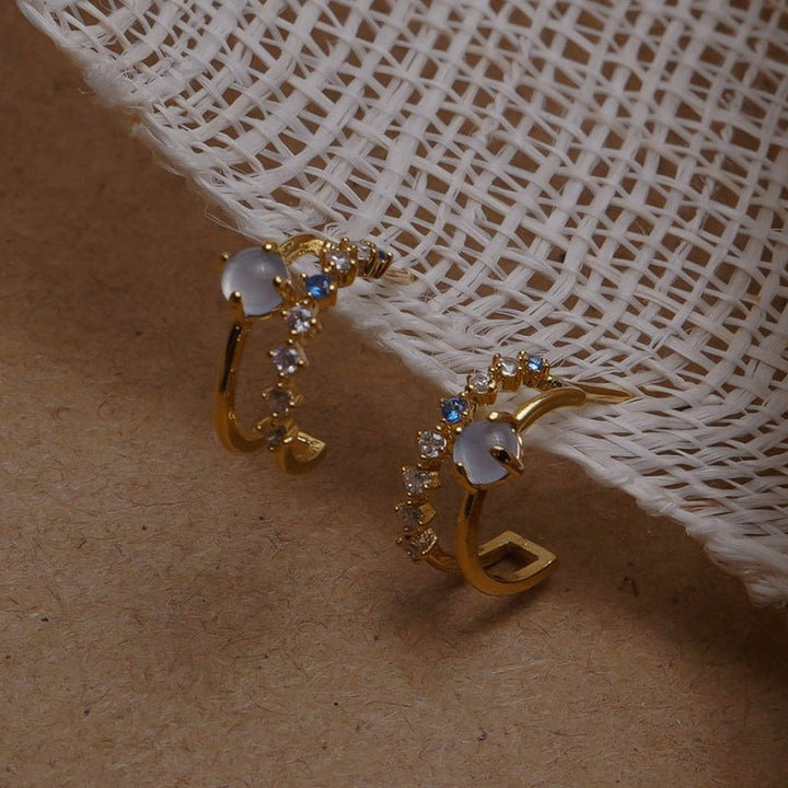 Ladies vintage opal earrings - Zenoora