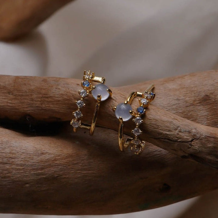 Ladies vintage opal earrings - Zenoora