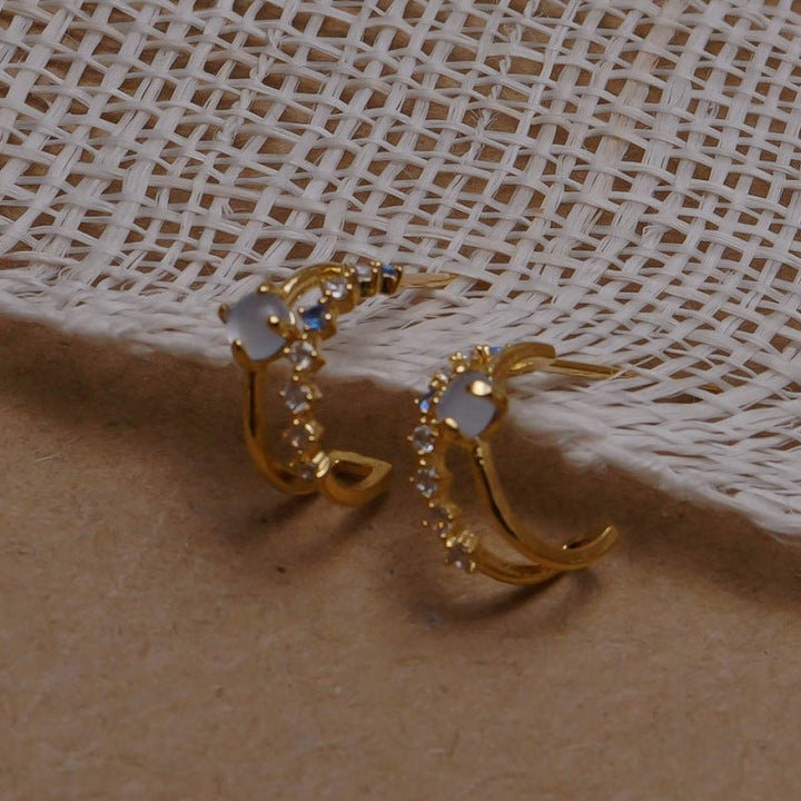 Ladies vintage opal earrings - Zenoora