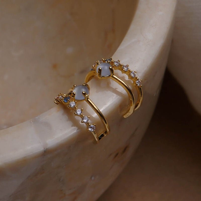 Ladies vintage opal earrings - Zenoora