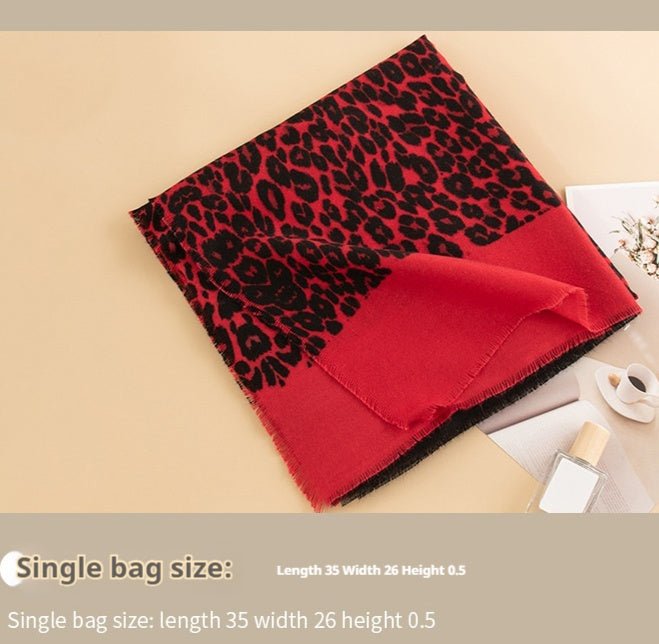 Leopard Print Winter Scarf - Zenoora
