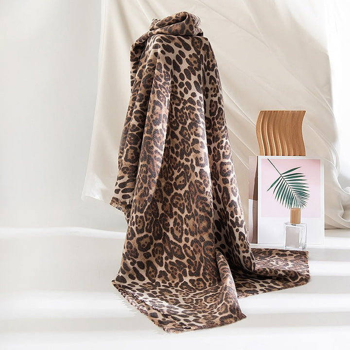 Leopard Print Winter Scarf - Zenoora