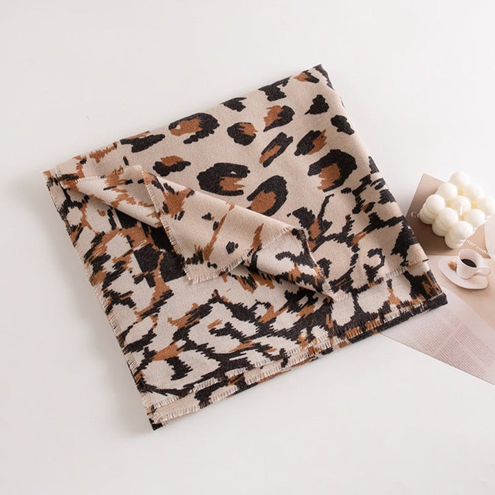 Leopard Print Winter Scarf - Zenoora