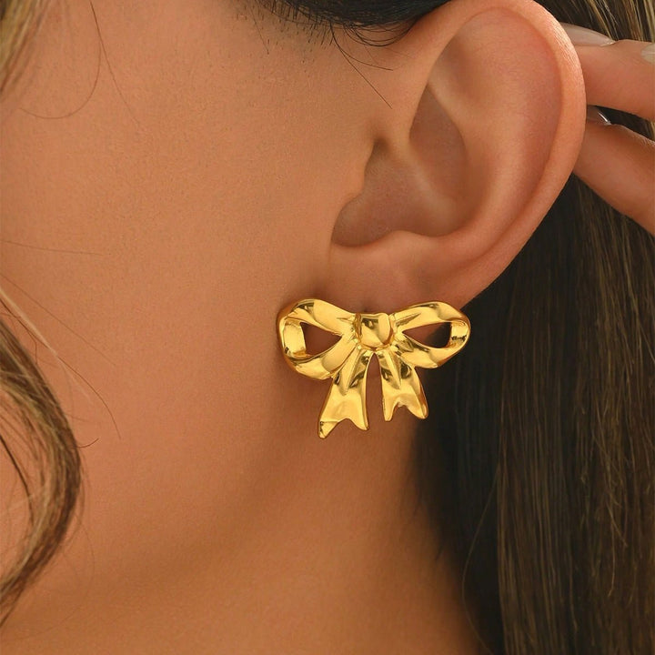 Lxalry 18K Gold Plated Bow Jewelry Set - Zenoora