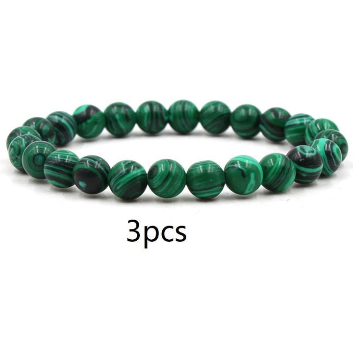 Lxalry Black & Green Malachite Bracelet - Zenoora