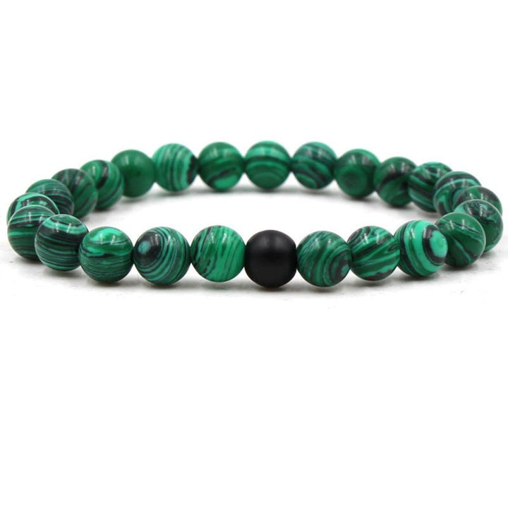 Lxalry Black & Green Malachite Bracelet - Zenoora
