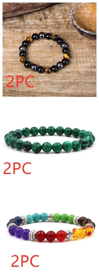 Lxalry Black & Green Malachite Bracelet - Zenoora