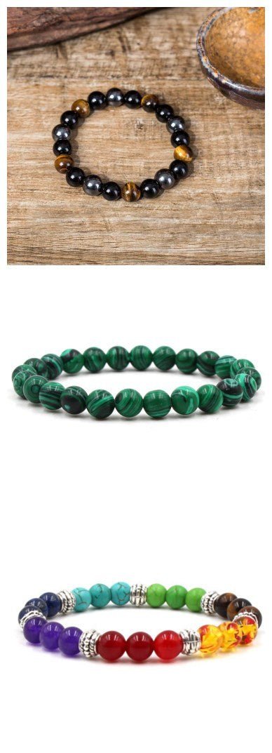 Lxalry Black & Green Malachite Bracelet - Zenoora