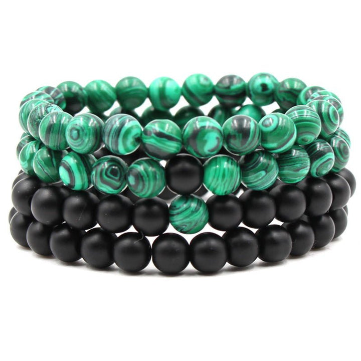 Lxalry Black & Green Malachite Bracelet - Zenoora
