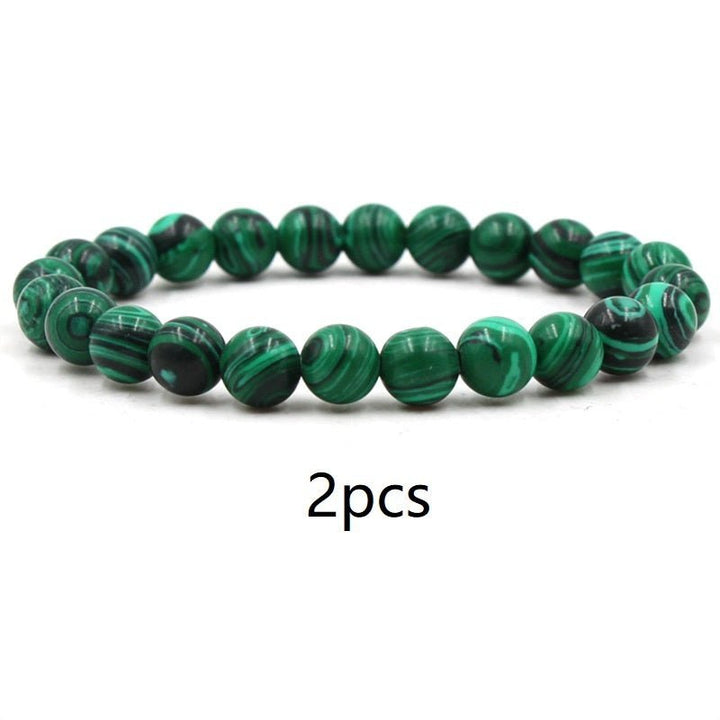 Lxalry Black & Green Malachite Bracelet - Zenoora
