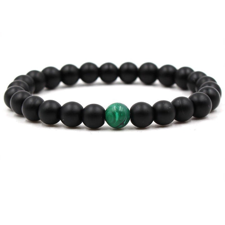 Lxalry Black & Green Malachite Bracelet - Zenoora