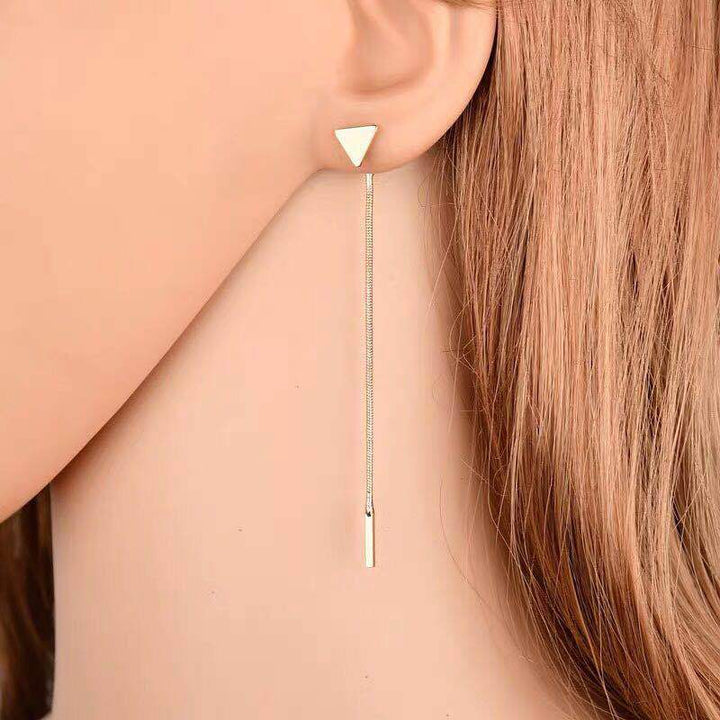 Lxalry Geometric Tassel Drop Earrings - Zenoora