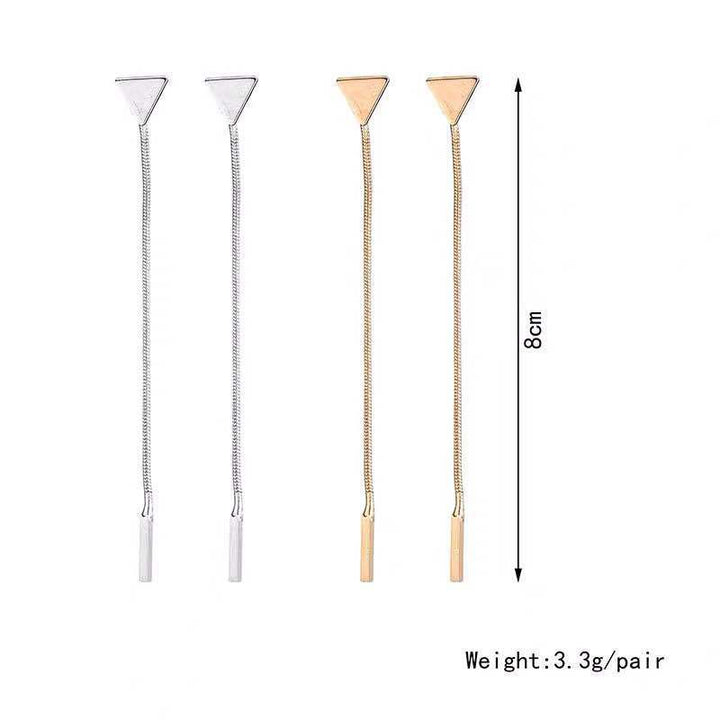 Lxalry Geometric Tassel Drop Earrings - Zenoora