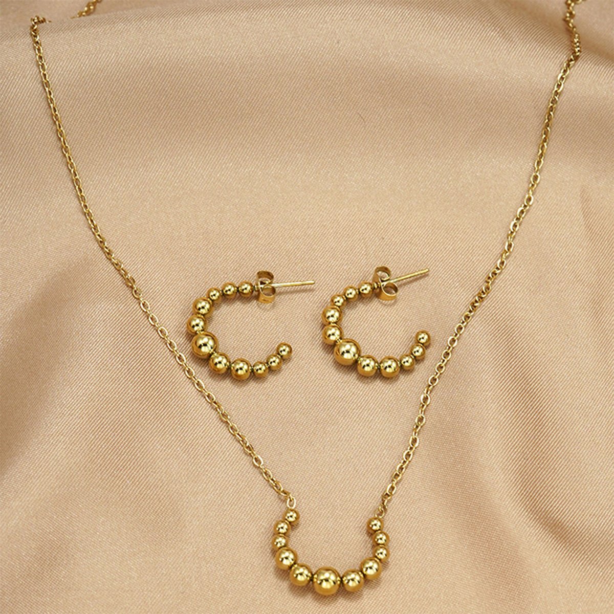 Lxalry Golden Crescent Jewelry Set - Zenoora