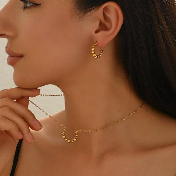 Lxalry Golden Crescent Jewelry Set - Zenoora