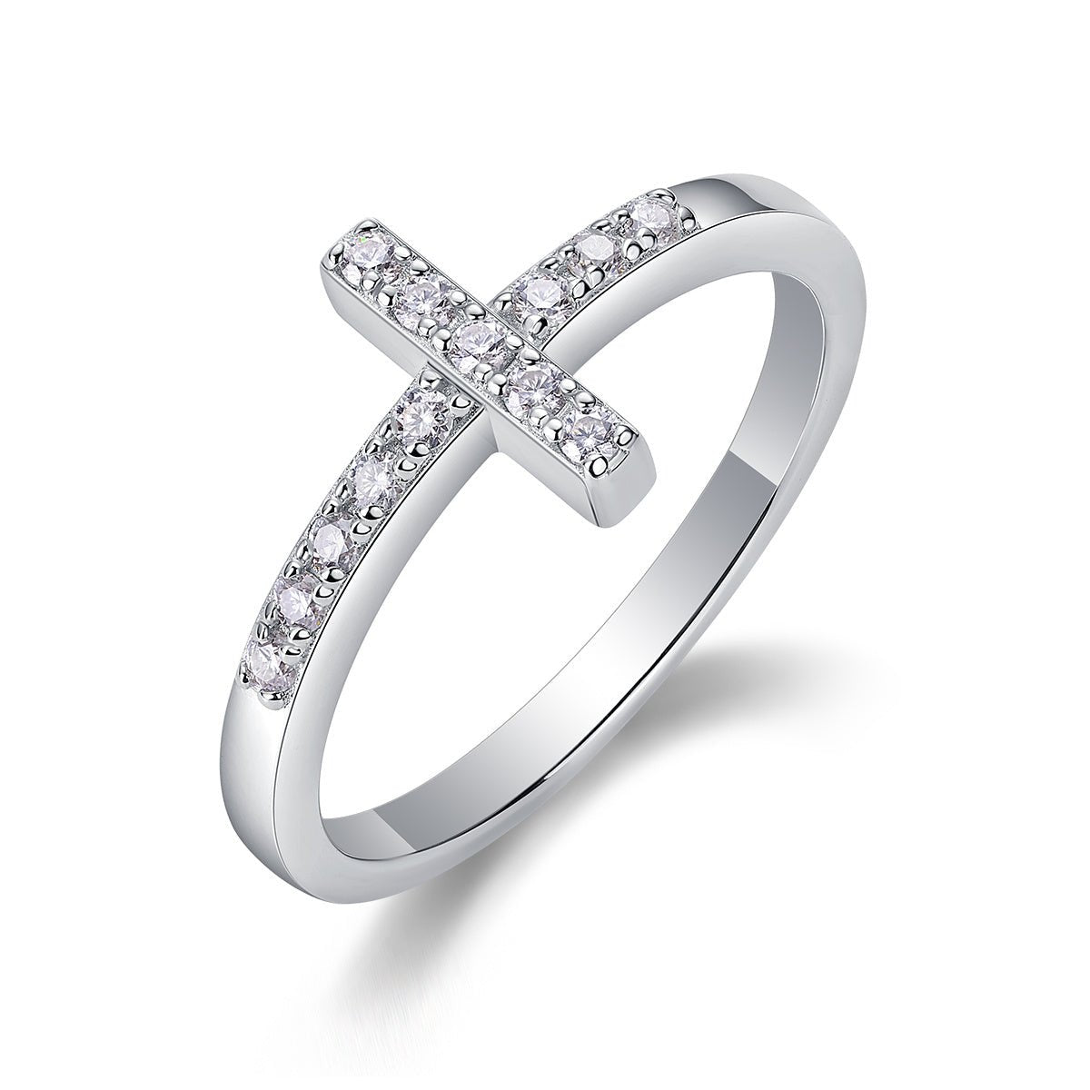 Lxalry Holy Light Cross Moissanite Necklace - Zenoora