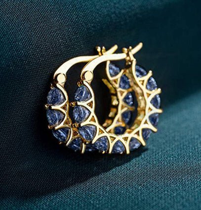 Lxalry U - Shaped Full Zircon Earrings - Zenoora