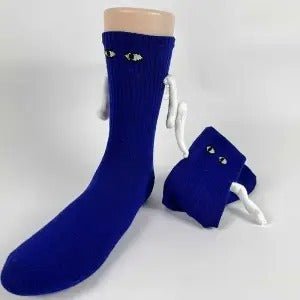 Mid Tube Black And White Couple Matching Holding Socks - Zenoora