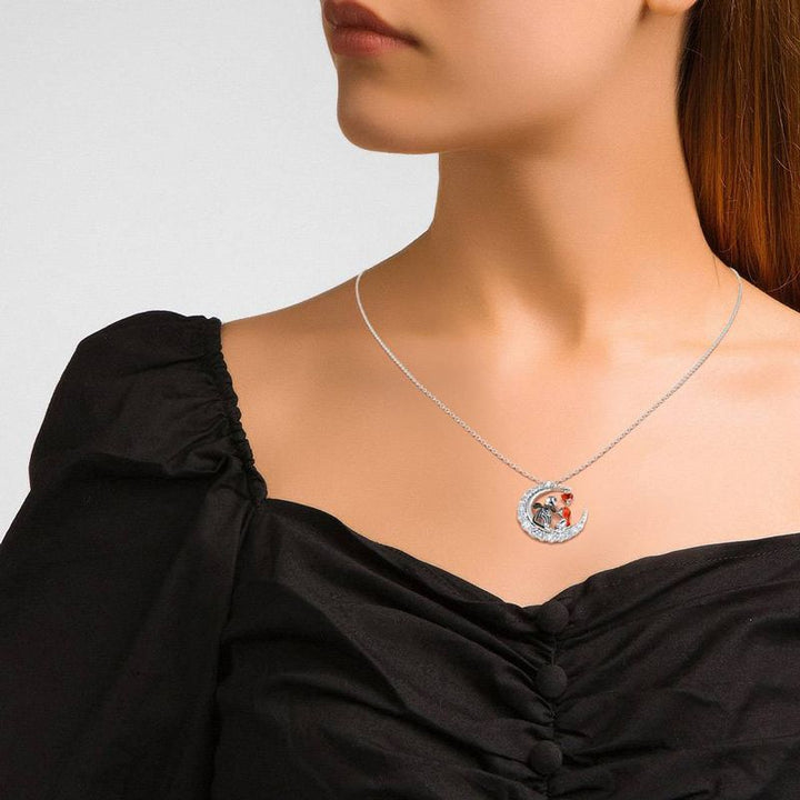 Moon Skull Love Necklace - Zenoora