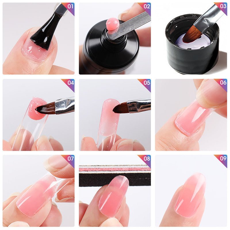 Multi - color mixed nail solid model glue - Zenoora