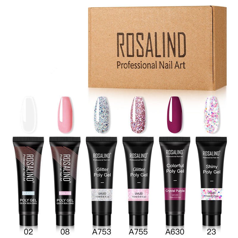 Multi - color mixed nail solid model glue - Zenoora