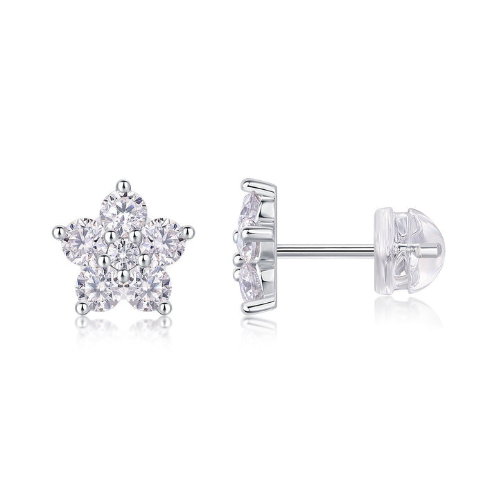 Paris Flower Moissanite Earrings Set - Zenoora