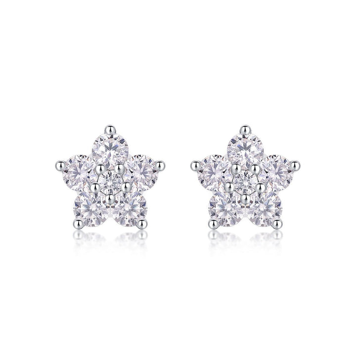 Paris Flower Moissanite Earrings Set - Zenoora