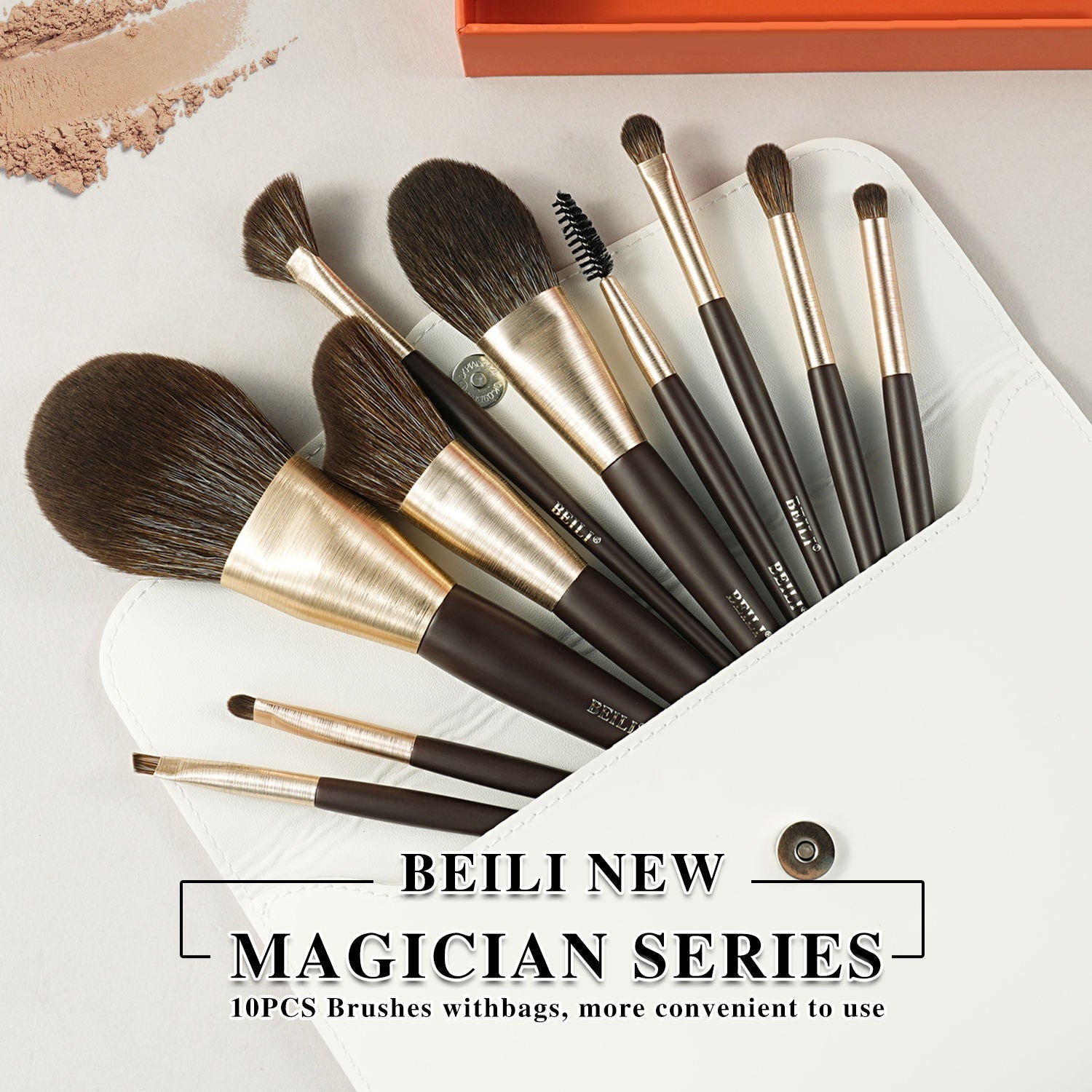 Rose Gold Makeup Brush Set (10pcs) - Zenoora