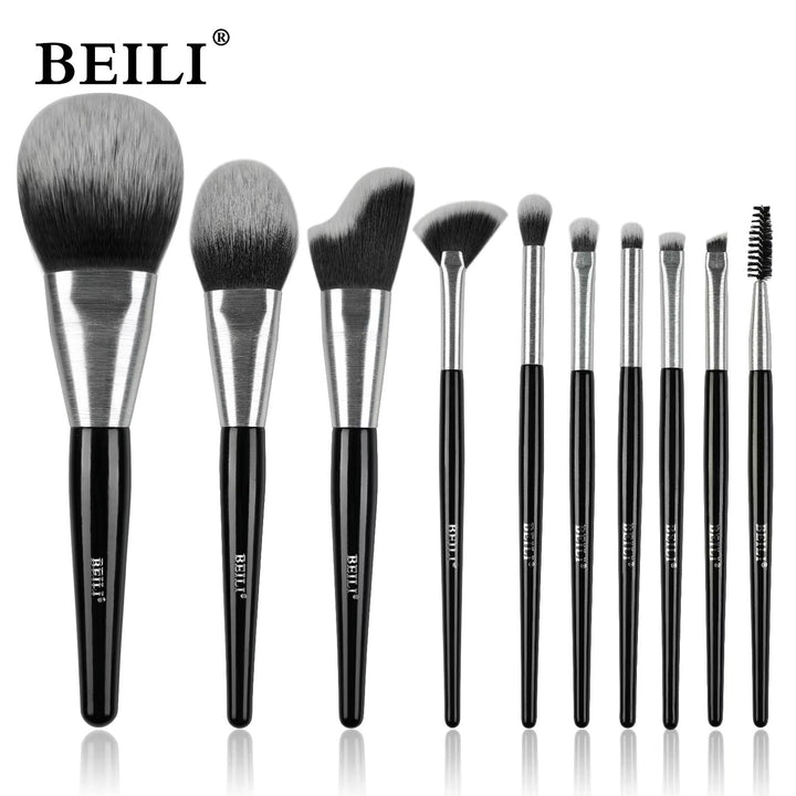 Rose Gold Makeup Brush Set (10pcs) - Zenoora