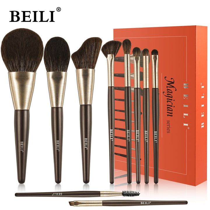 Rose Gold Makeup Brush Set (10pcs) - Zenoora