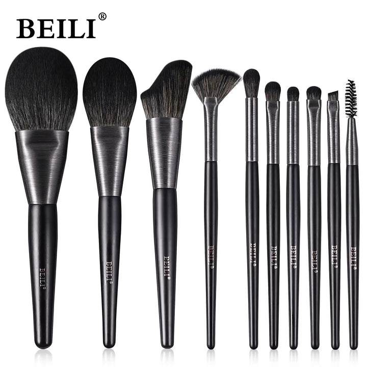 Rose Gold Makeup Brush Set (10pcs) - Zenoora