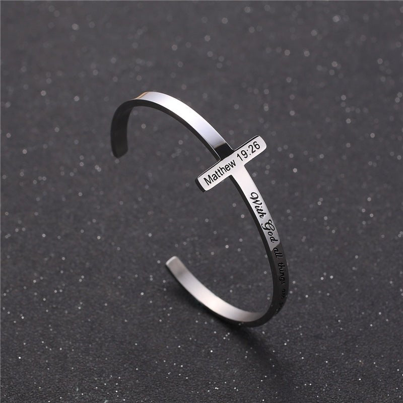 Special titanium steel bracelet with lettering - Zenoora