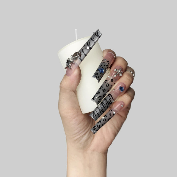 Stellar Stripe Press - On Nails Set - Zenoora