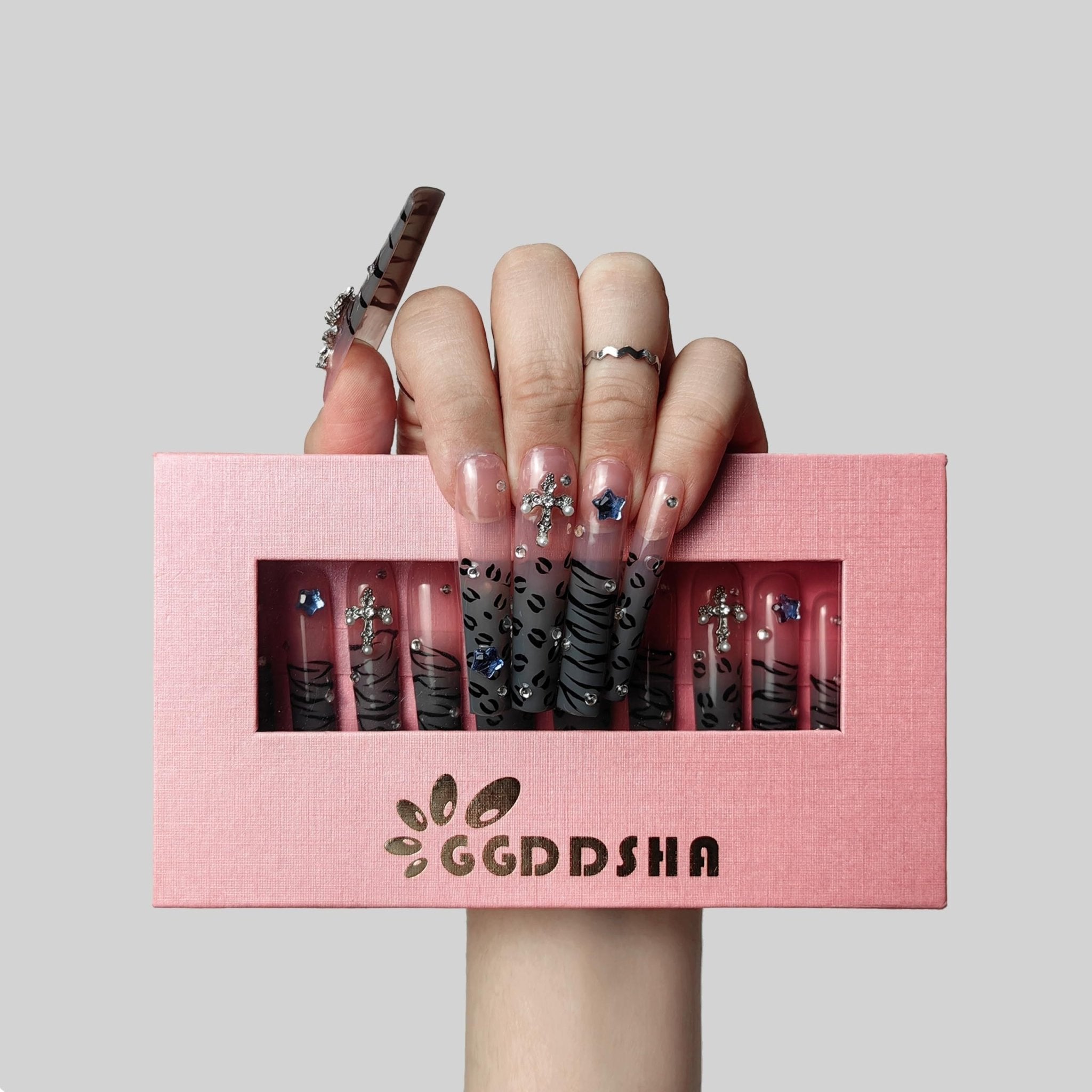 Stellar Stripe Press - On Nails Set - Zenoora