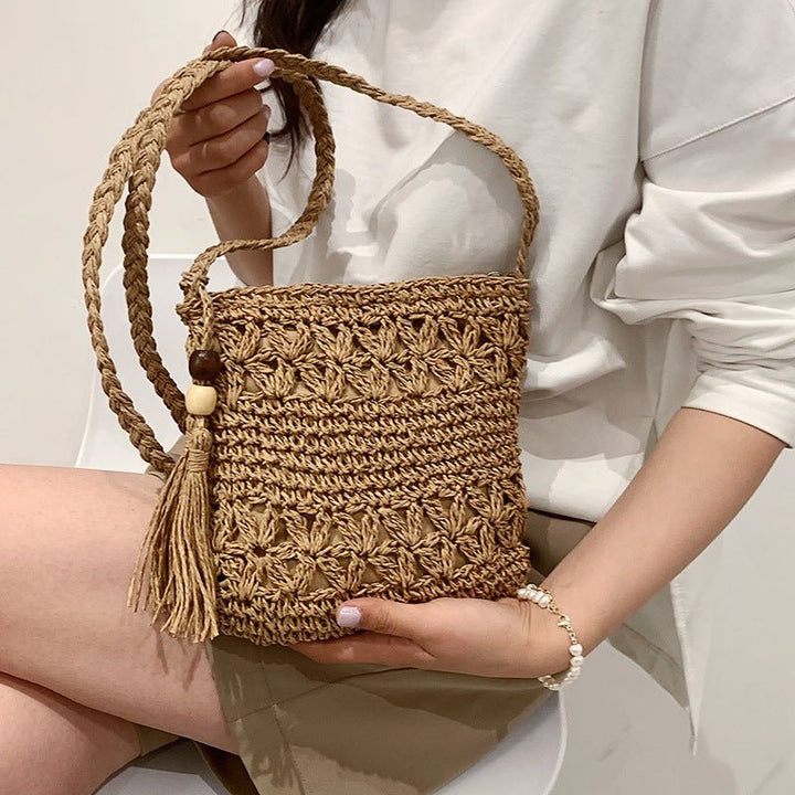 Sunny Weave Straw Crossbody - Zenoora