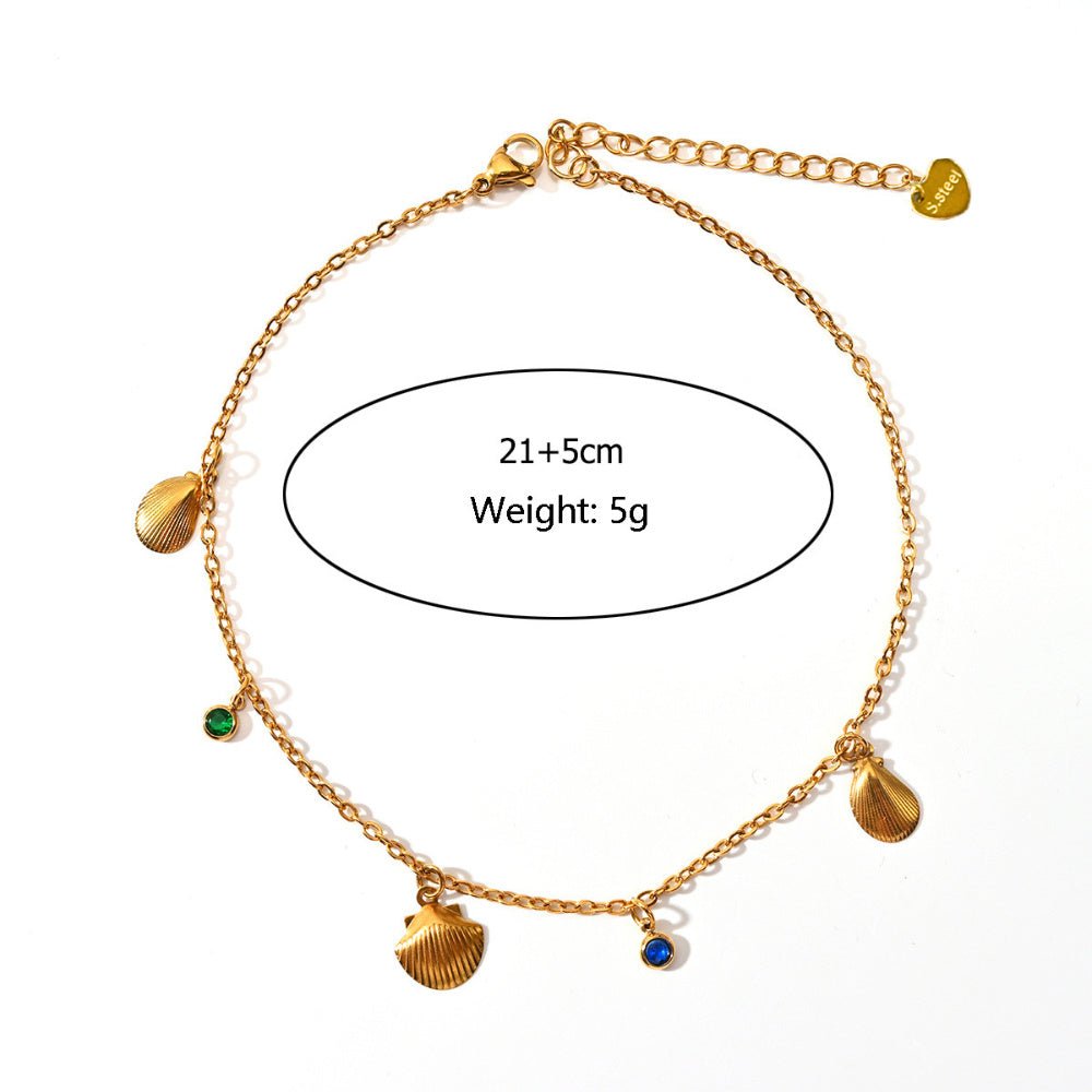 Titanium Charm Anklet - Zenoora
