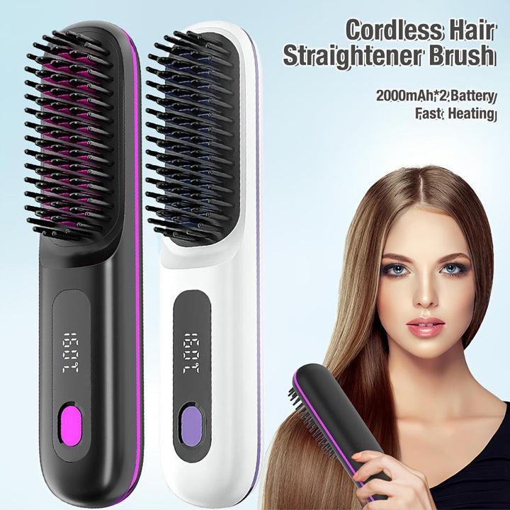 Wireless Electric Hair Straightening Comb - Zenoora