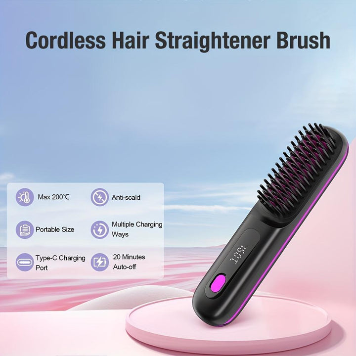 Wireless Electric Hair Straightening Comb - Zenoora