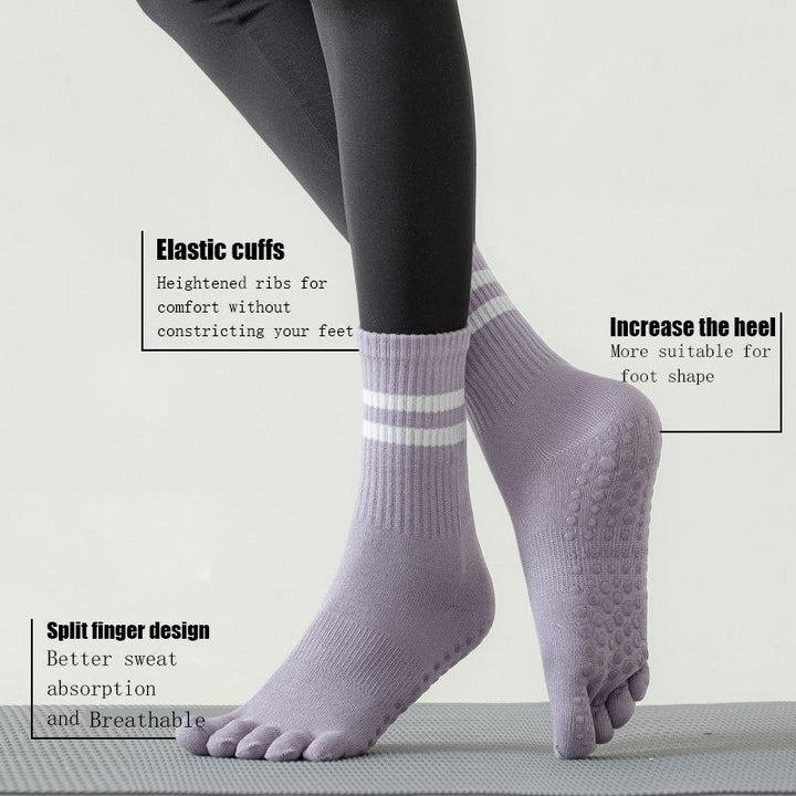 Women’s Non - Slip Five - Finger Sports Socks Set - Zenoora