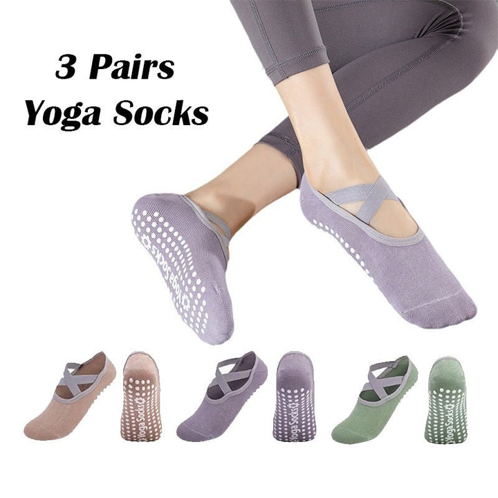 Women’s Non - Slip Yoga Socks Set - Zenoora