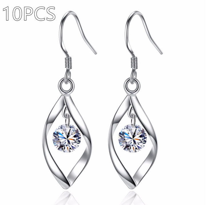 Zircon Reduction Silver Earrings - Zenoora